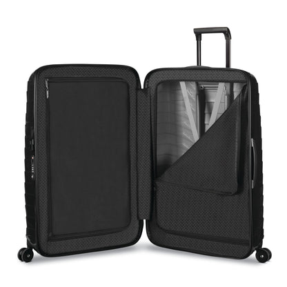Samsonite Proxis Large Hardside Luggage with Dual Spinner Wheels - Innovative Roxkin™ Lightweight Shell With Ultimate Durability- Includes TSA Lock, Ergonomic Telescoping Handle - Black
