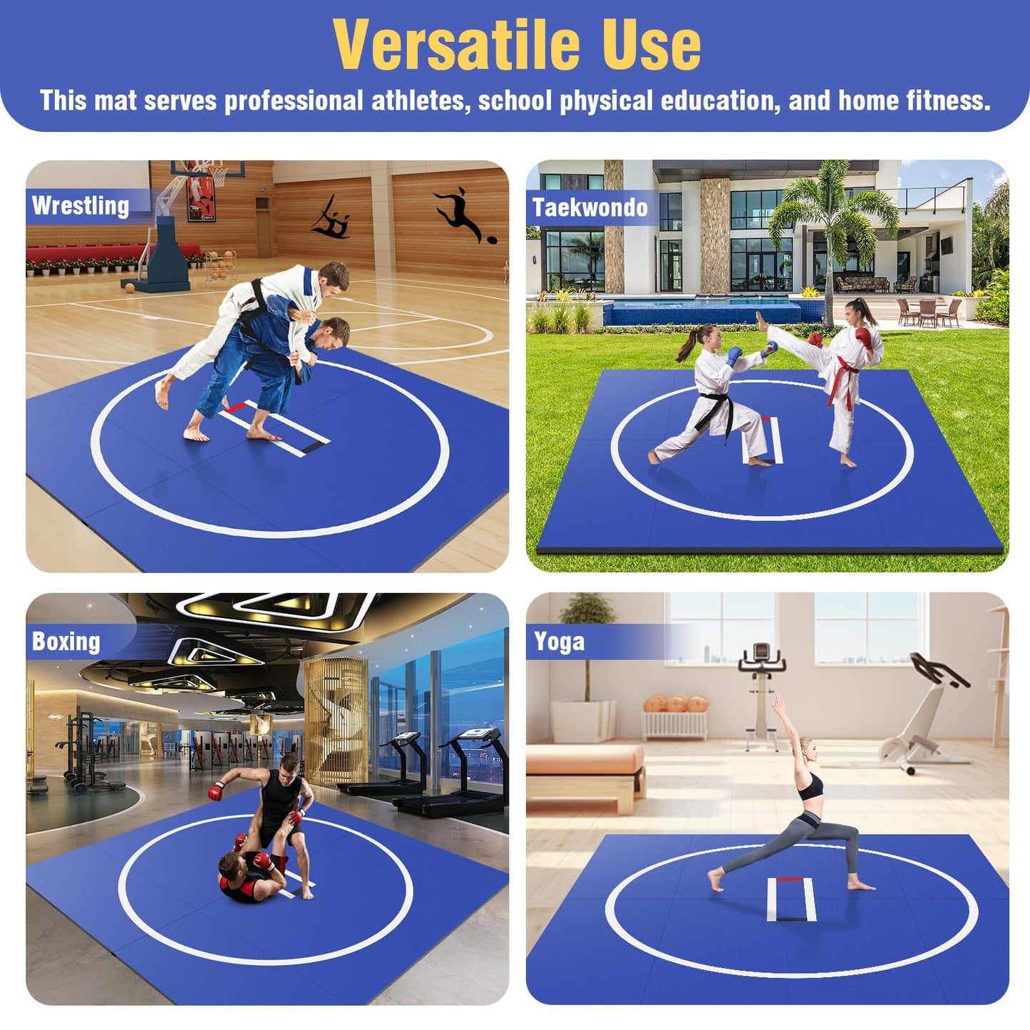 Generic X Wrestling Mat Wear Resist Jiu Jitsu Wrestle Mats Gymnastics Training Mat for Grappling Martial Art Boxing Judo