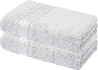 2 100% 28 55 Melissa Linen, Piece, Silver Light Grey Bath Towels, Turkish Cotton Bath Towels for Bathroom, Absorbent