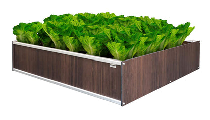 Foreman Raised Garden Bed Frame – Weather-Resistant Raised Garden Bed (4ft x 4ft) Open Base, Ideal Raised Garden Bed for Vegetables & Flowers – Tosca Wood Grain