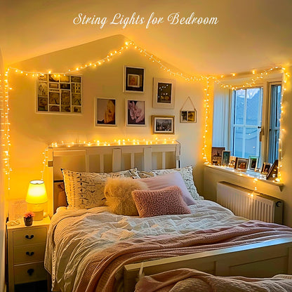 JMEXSUSS 168FT 600 LED Christmas Lights Outdoor Waterproof 8 Modes Indoor String Lights for Outside Warm White Christmas Tree Lights Plug in for Bedroom Wedding Party Holiday Classroom Decorations