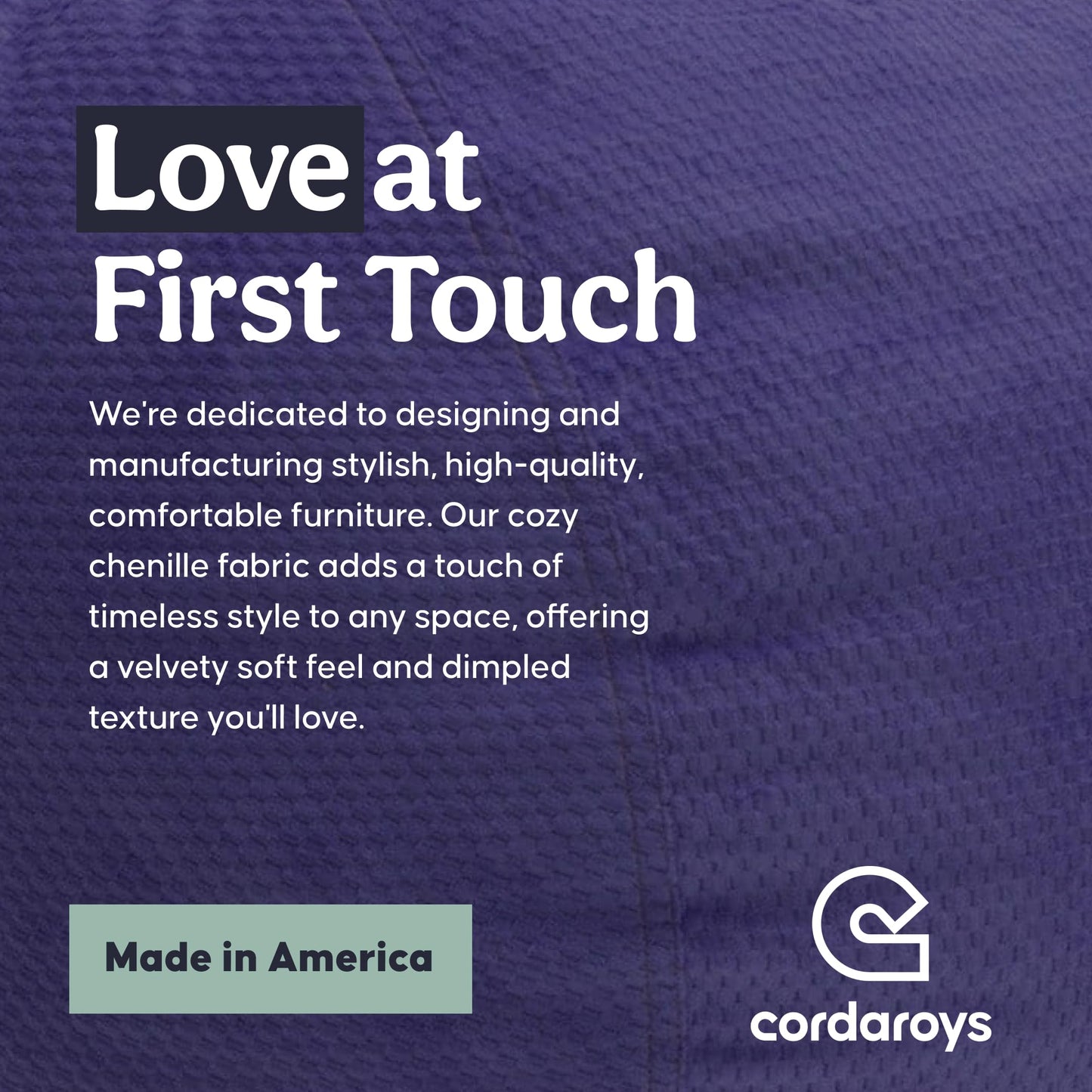 CordaRoy's Chenille Bean Bag Chair, Convertible Chair Folds from Bean Bag to Lounger, As Seen on Shark Tank, Very Peri Purple - Queen Size