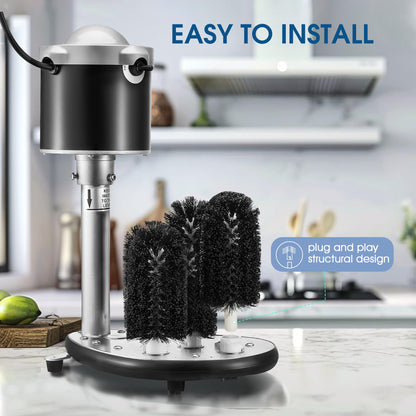 BRS-1722 Glass Washer Brush Replacement Part, Compatible with Bar Maid SS-100, SS-101, A-200, A-205, Standard Brushes Set: 4 Pcs 6-Inch Brushes and 1 Pcs 7.5-Inch Brush