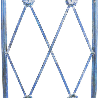 SAFAVIEH Outdoor - Mizell Iron Moon Gateway Garden Arbor - Mossy Blue Iron Metal - Architectural Circular Gateway Design - Ideal for Garden, Yard, Patio, Entryway, 80" W x 17" D x 83.4" H (PAT5036C)