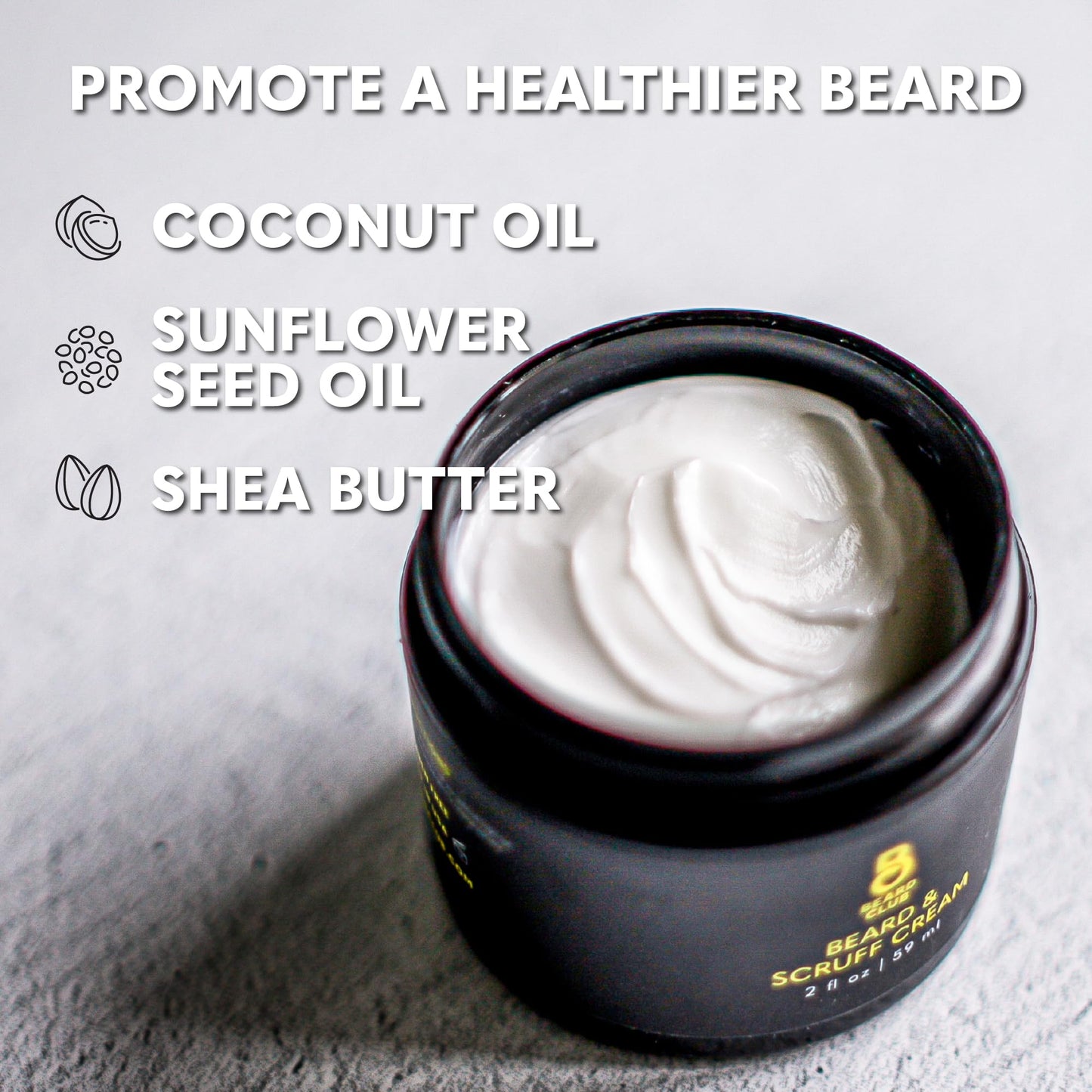 Beard Club - Beard Growth Serum with Natural Castor, Coconut and Avocado to Grow a Thicker, Fuller Beard, Fill in Patches and Stimulate Healthier Facial Hair Growth