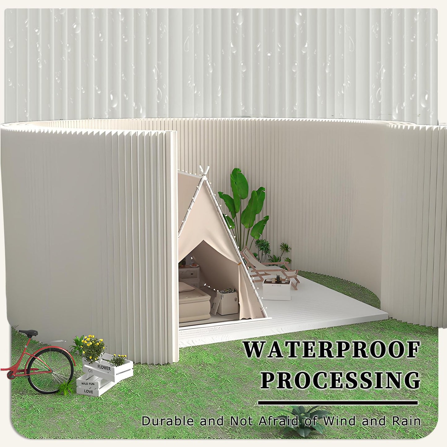 Paper Room Divider, Portable Room Dividers and Folding Privacy Screens, Divider for Room Separation, for Dorm Studio Office