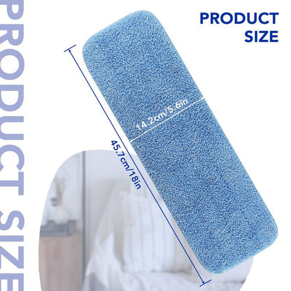 Replacement Microfiber Pad Fit for Rubbermaid Commercial 18 Inch and 17 Inch Mop - 10 Pack Wet & Dry Commercial Cleaning Reusable Refills Fit for Any Microfiber Flat Mop 18" 17" - Trapezium