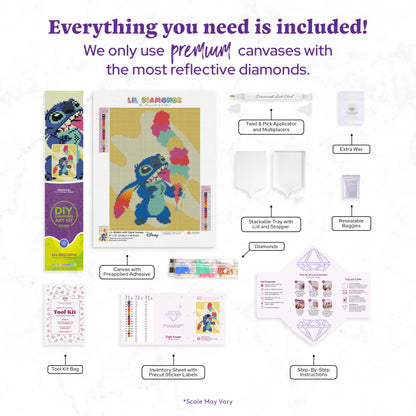 DIAMOND ART CLUB Eight Scoops Diamond Painting Kit, Fun DIY Crafts for Adults, Round Diamond Art Canvas, 9" x 12" (22.8 cm x 30.8 cm)