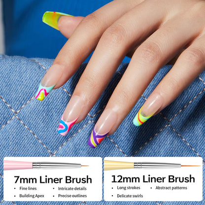 Modelones French Tip Tool- 6 Pcs Nail Stamp French Manicure Kit Suitable for DIY Together with Gel Nail Polish Art Tips Printing Tool Kit