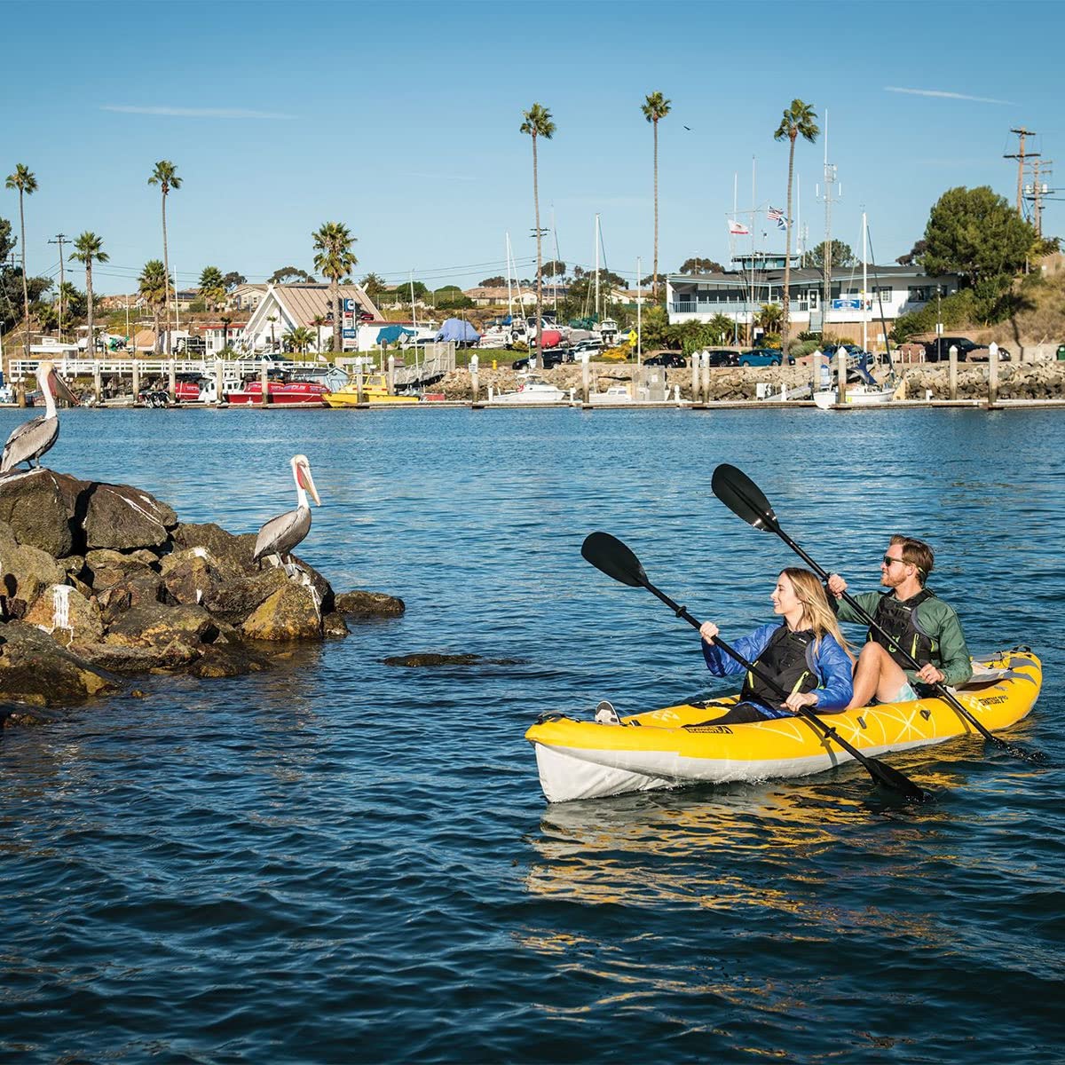 Advanced Elements StraitEdge2 Pro Inflatable Kayak, Yellow, one Size