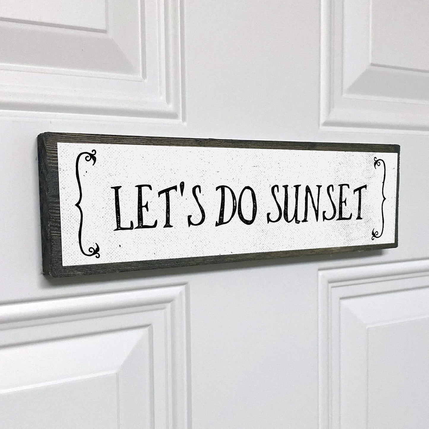 Beach Wood Signs, Medium - Wood And Metal, Let’s Do Sunset