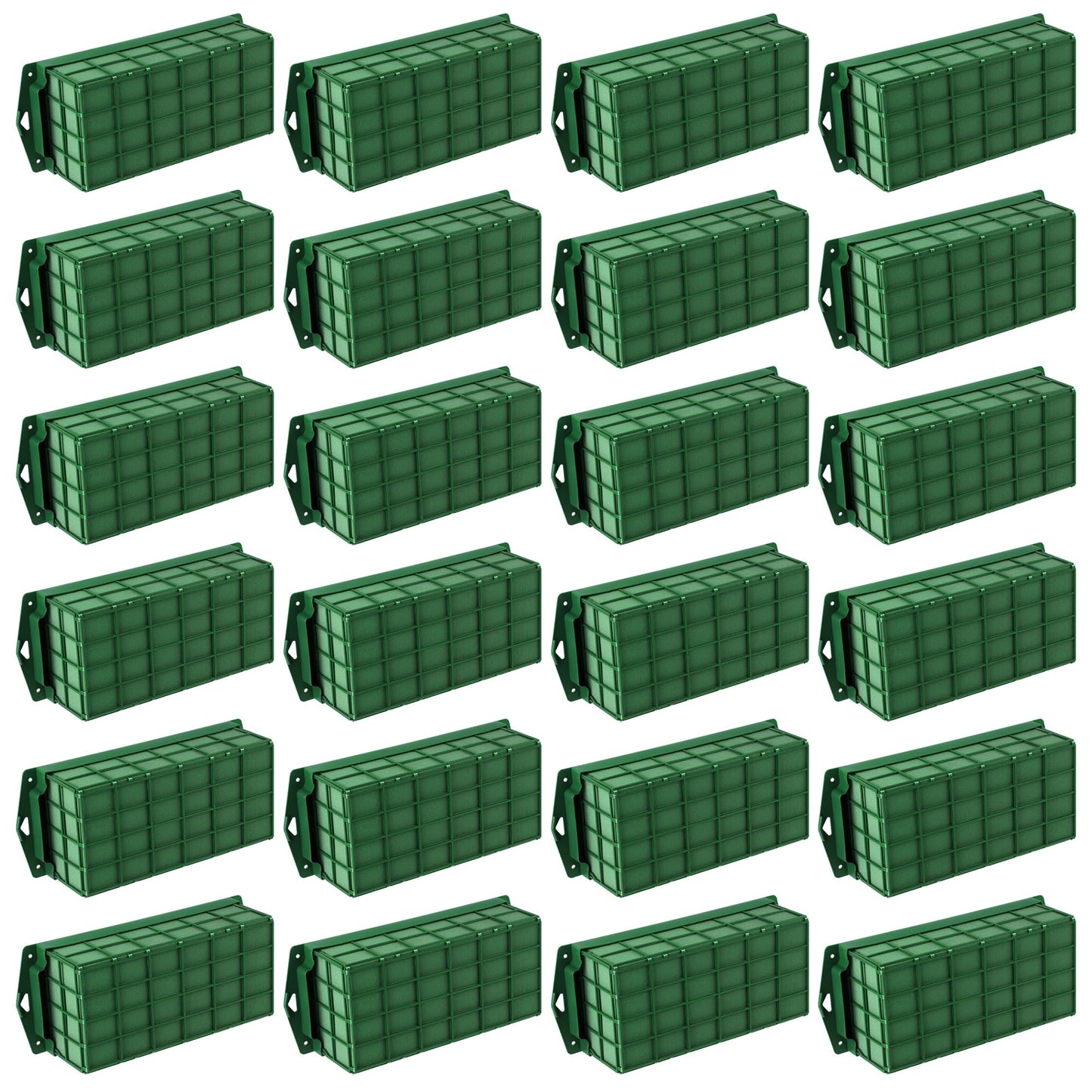 Hahood 24 Packs Floral Foam Cage Rectangle Flower Cage Holders with Floral Foam Flower Arrangement Supplies for Fresh Flowers, Home Wedding Decorations, 11.8 x 4.3 x 3.1 Inches