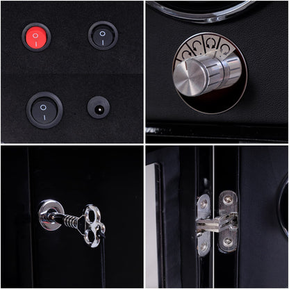 DUKWIN Watch Winder for 8 Automatic Watches, Lockable,6 Watch Storage Places and Jewelry Storage, Super Quiet Mabuchi Motor