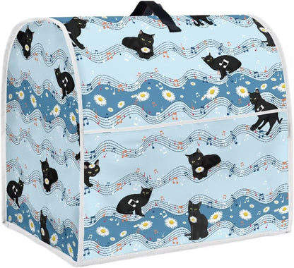 Cat Music Mixer Cover, Kitchen Appliance Covers to Keep Clean & Safe, Dustproof Compatible with 5-8 Qt Bowl-Lift Mixer