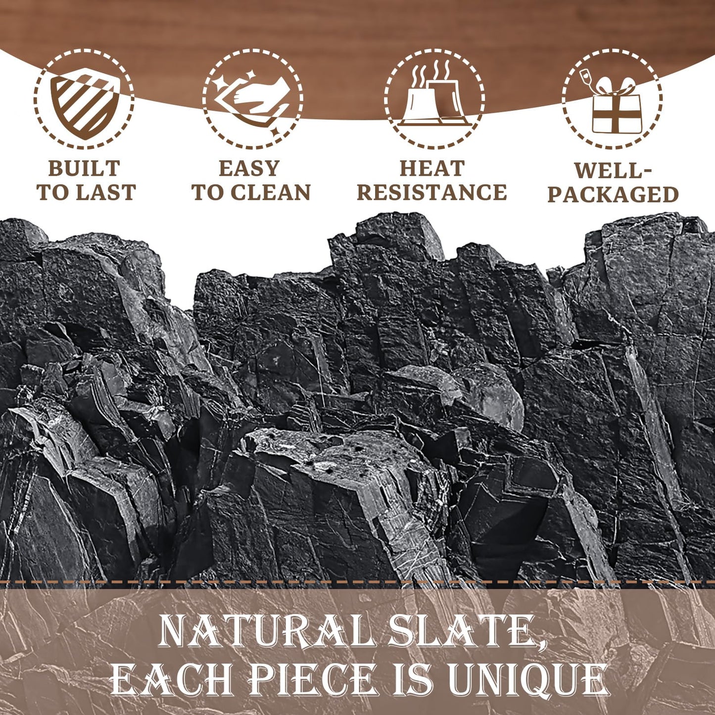 48 Pieces Slate Drink Coasters, GOH DODD 4 Inch Black Coasters Stone Coaster Set, Laser Engraving Blanks with Anti-Scratch Bottom for Home Office Bar Outdoor Housewarming Gifts Wedding Party, Square
