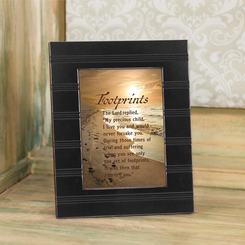 Cottage Garden Black Beaded Photo Frame - 5 x 7 Table Top & Wall Display