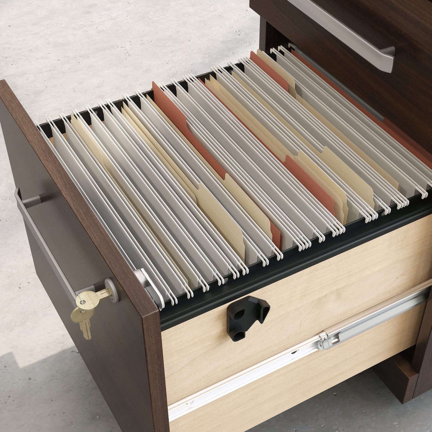 OfficeWorks by Sauder Affirm 3 Drawer Mobile File, Noble Elm Finish
