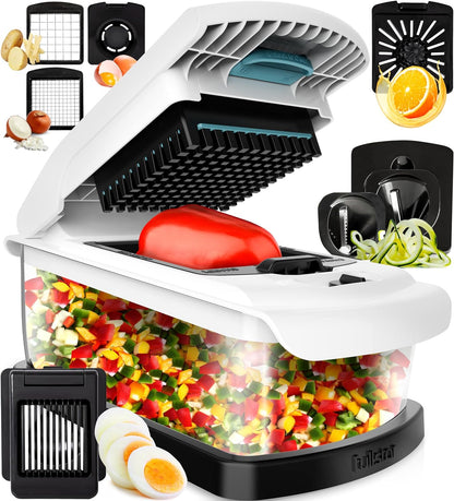 Fullstar 9-in-1 Vegetable Chopper, XL Veggie Chopper with Extra Large Catch Tray and Self Cleaning Feature