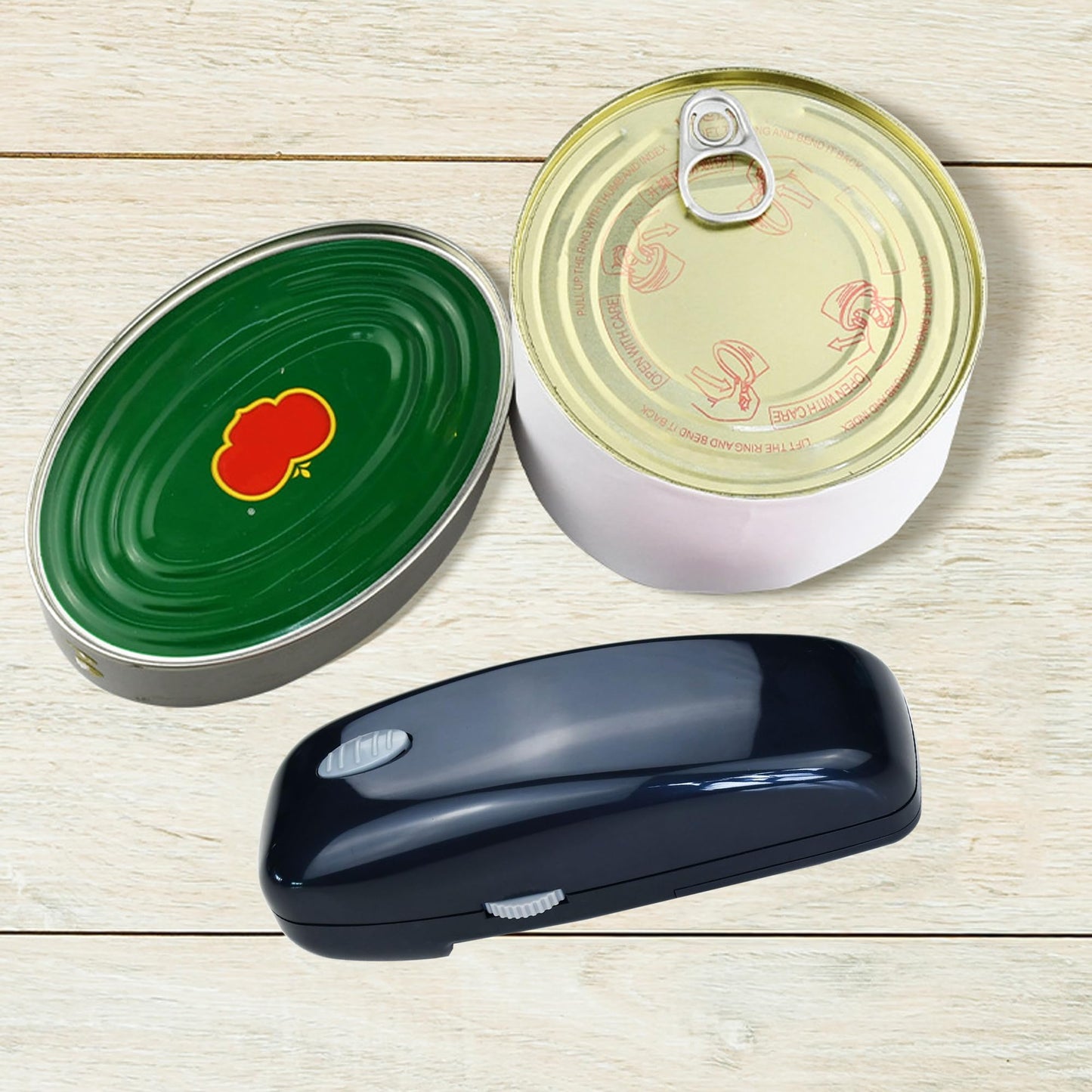 Black One Touch Electric Can Opener with Smooth Edge, Kitchen Gadget Automatic Can Opener for Seniors with Arthritis, Food Safety Battery Operated Can Opener for Almost All Can Sizes