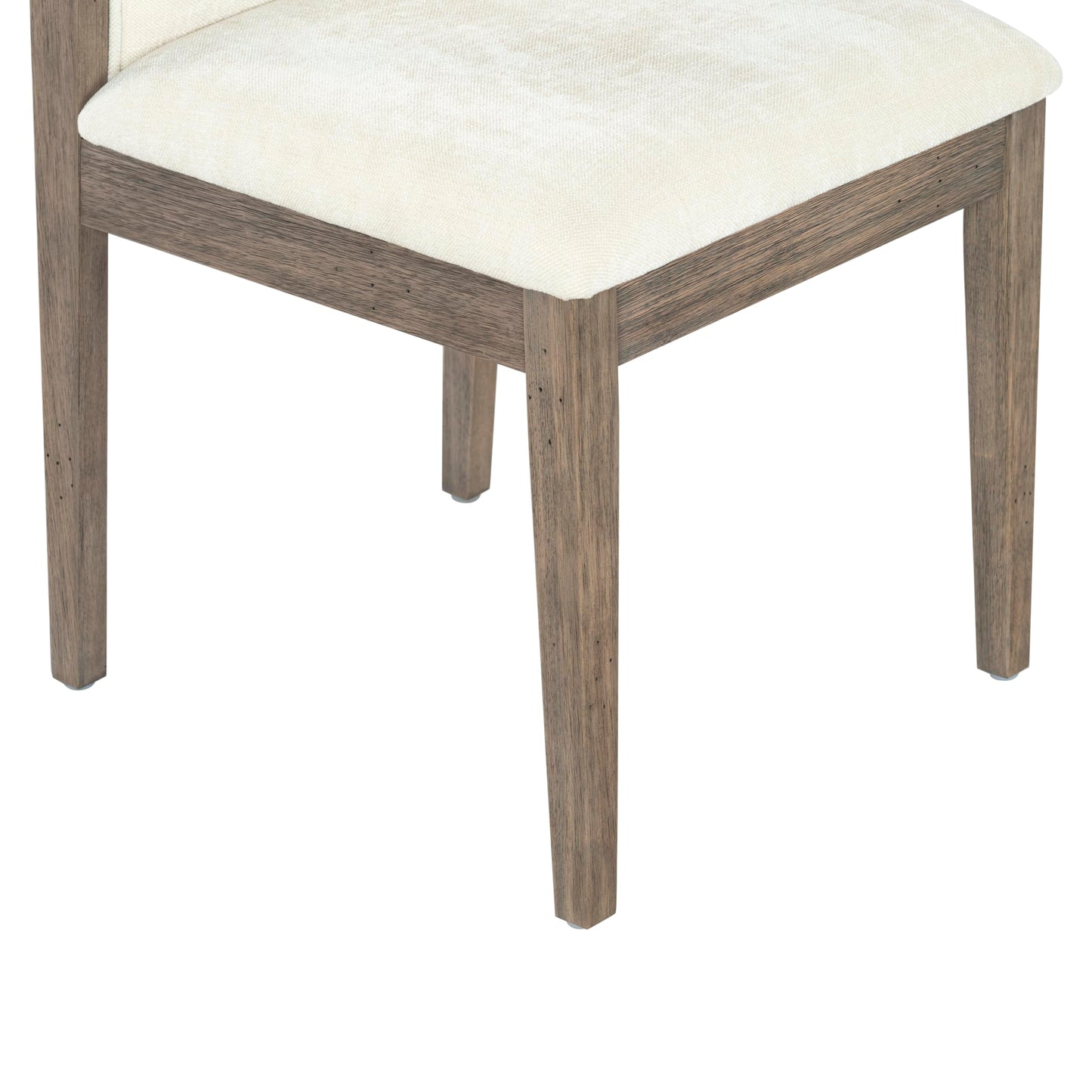 SAFAVIEH Couture Collection – Doriella Walnut Wood Dining Chair Set of 2, Modern Upholstered Dining Side Chairs with Padded Seat & Curved Back (SFV4276A-SET2)