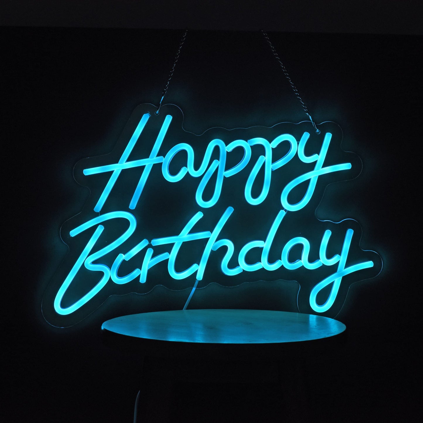 Happy Birthday Neon Sign for Wall Decor, with Dimmable Switch, Reusable Neon Light Sign for All Party Decoration(17X12inches,White)