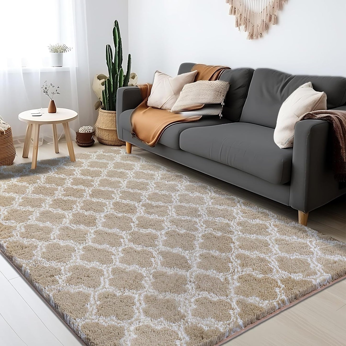5x7 Puremy Shag Area Rug Feet Extra Soft Rugs for Living Room, High Pile Indoor Carpet for Bedroom, Kids Room, Nursery