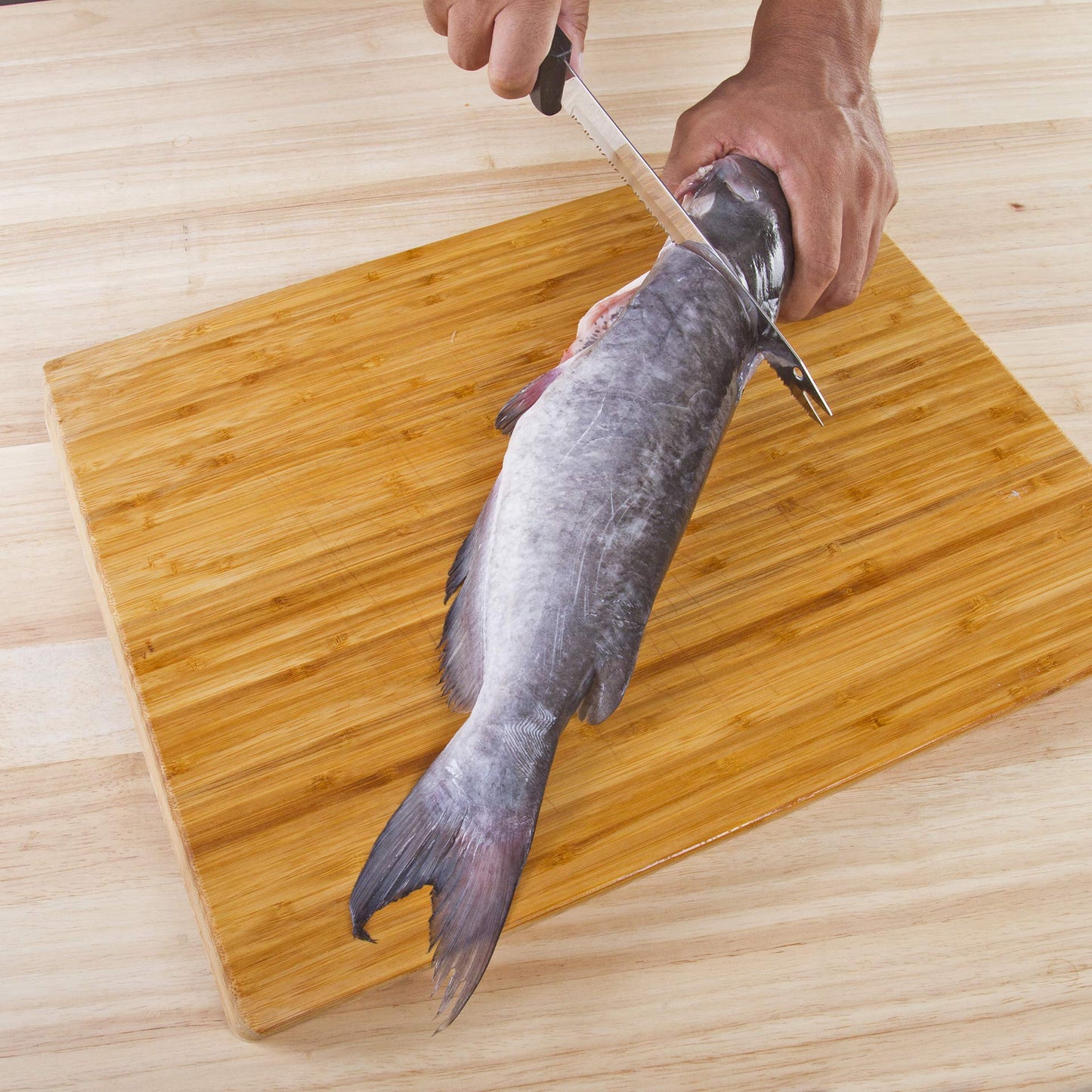 Kitchen Home Carving Bread Knife – 8” Ultra Sharp Surgical Stainless Steel Serrated All Purpose Kitchen Knife – Never Needs Sharpening - As Seen on TV and Live Demonstration