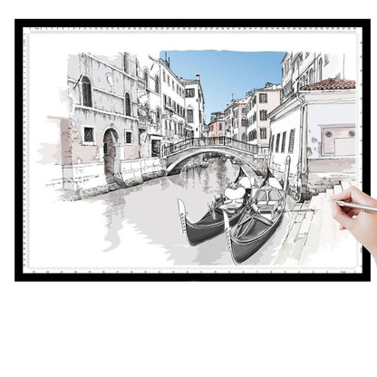 A2 Light Pad - 26"x19", 10000+ LUX Super Bright 10 Levels/Stepless Dimming 3 Colors Art Light Board Extra Large with UL Adapter for Diamond Painting, Tracing, Drawing, Sketching - Aluminum Frame