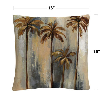 Trademark Fine Art Palm Trees II by Silvia Vassileva, 16x16 Decorative Throw Pillow