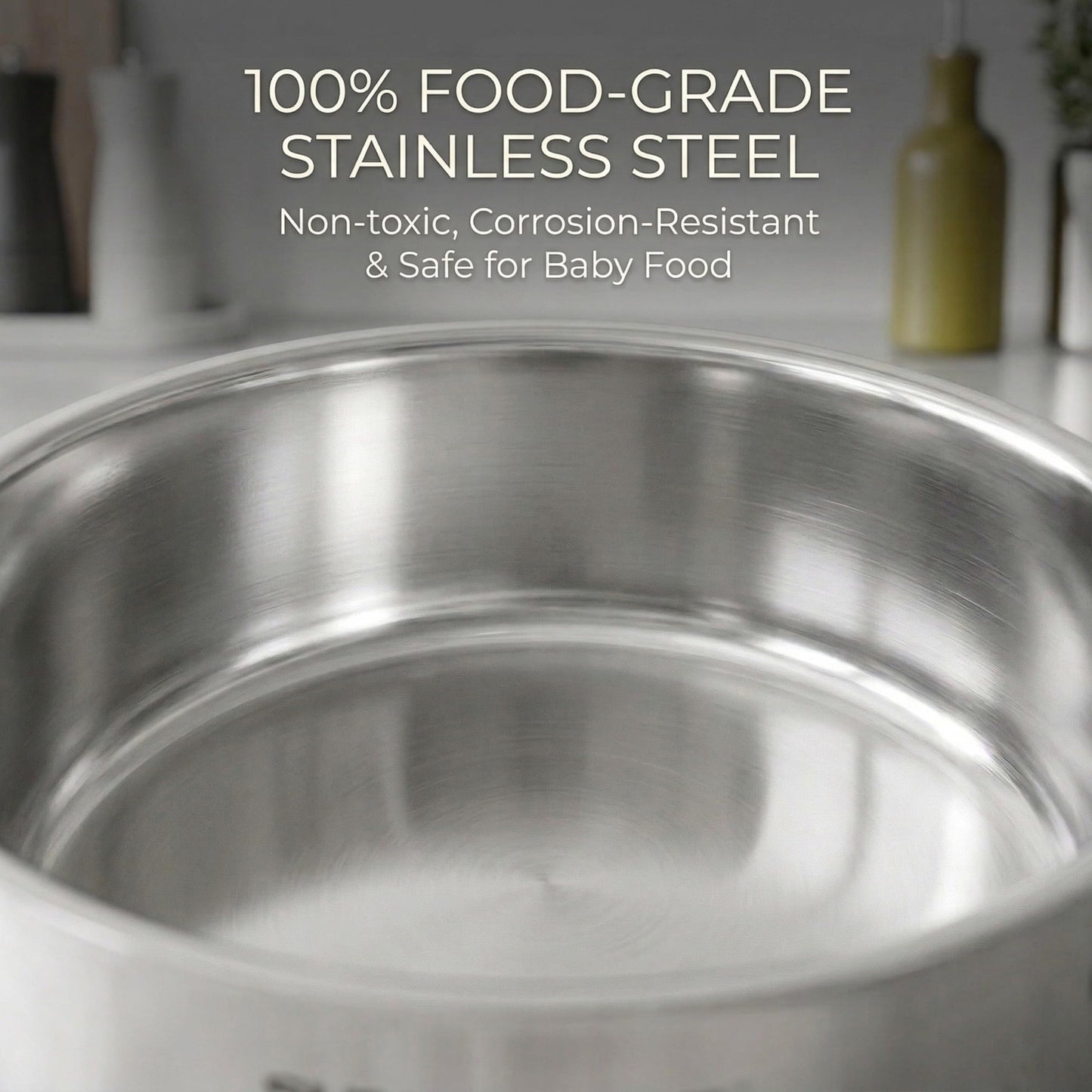 SUNHOUSE Stainless Steel Sauce Pan with Lid - Tri-Ply 2 Quarts Steamer for Cooking, Small Cooking Pot with Steamer Basket, Induction Compatible Steam Pot for Vegetable
