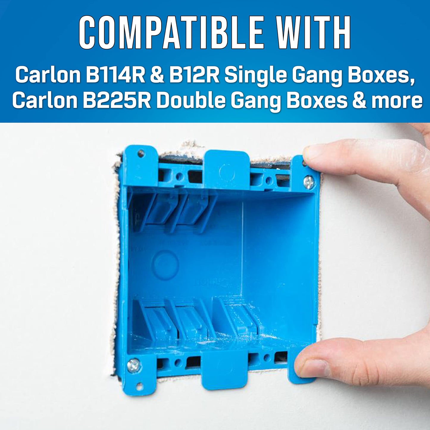 Jonard Tools EBW-412 Electrical Box Cutting Kit, Single Gang with Wall Template Leveler & Electrical Box Cutter Attachment