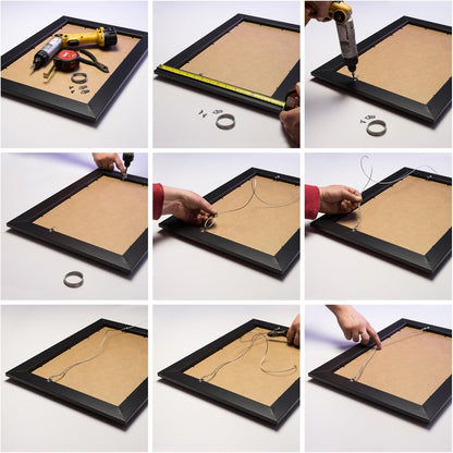 Craig Frames B920 Picture Frame, Country Charcoal Black, 16" x 24"