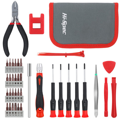 Hi-Spec 56pc Electronics Repair & Opening Tool Kit Set for Laptops, Devices, Computers, PC Building & Gaming Accessories. Precision Small Screwdrivers with Pry Tools