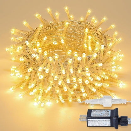 Skiennix 33FT 100 LED Fairy String Lights - Waterproof Indoor/Outdoor Decor | 8 Modes, Warm White