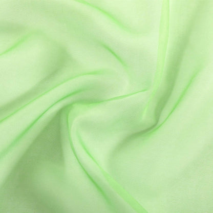 GYROHOME Basic Rod Pocket Sheer Voile Curtain Set of 2 Panels, Sunlight Filtering for Living Room (Green 52x84 inch)