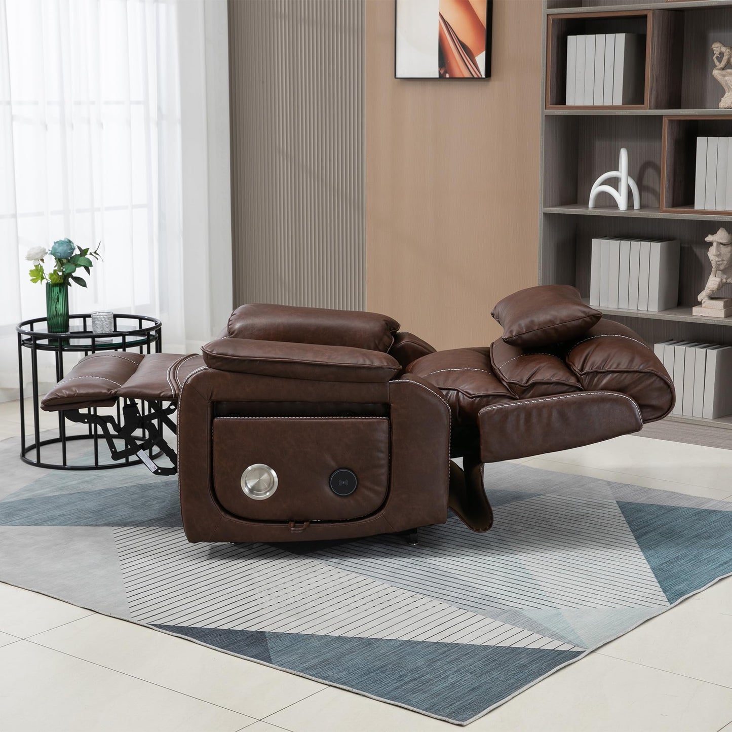 Oversized Electric Lift Chair Versatile Power Recliner Chair 180° Infinite Reclining Armchair for Adults with Massgae,Cupholder,USB-C Ports,Wireless Charging