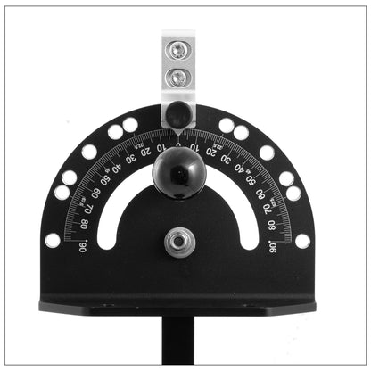 Fulton Precision Table Saw Miter Gauge With Positive Stops | Standard Slot - 3/4” x 3/8” | Steel Bar w/Adjustable Spring Loaded Plungers & Removable Retaining Disc | Woodworking Table Saw Accessories