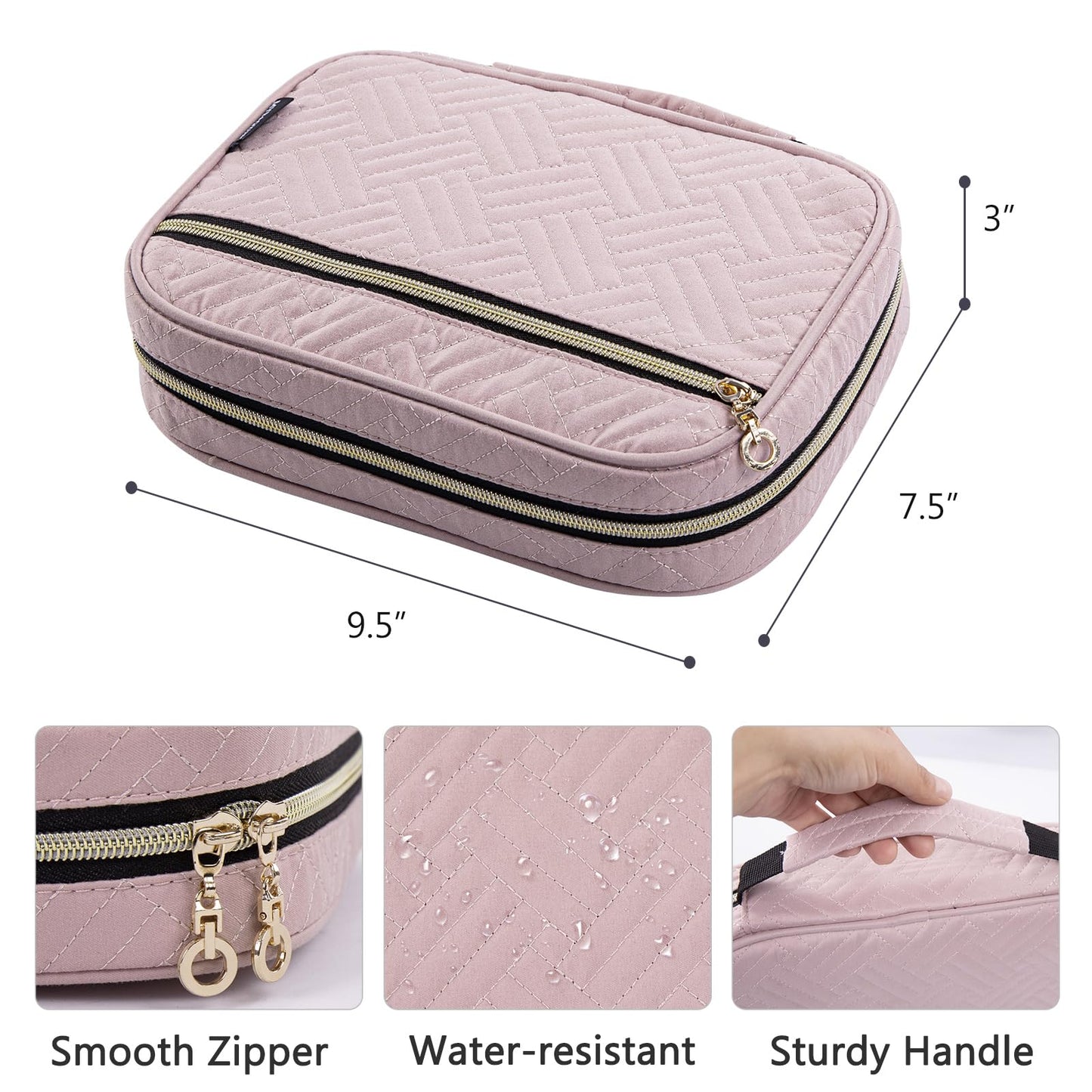 MYBAGZING Crochet Hook Case Empty - Quilted Crochet Organizer Case- Crochet Hook Holder for Circular Knitting Needles, Crochet Hooks (up to 8") Knitting & Crochet Supplies - Knitting Accessories