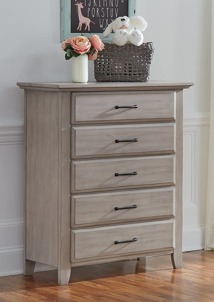 Soho Baby Chandler Premium 5-Drawer Dresser Chest, Stone Wash