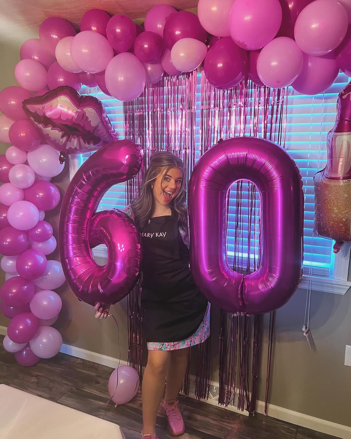 Number 3 Balloon - 40 Inch Rosy Purple Birthday Decoration for Kids & Women’s Parties
