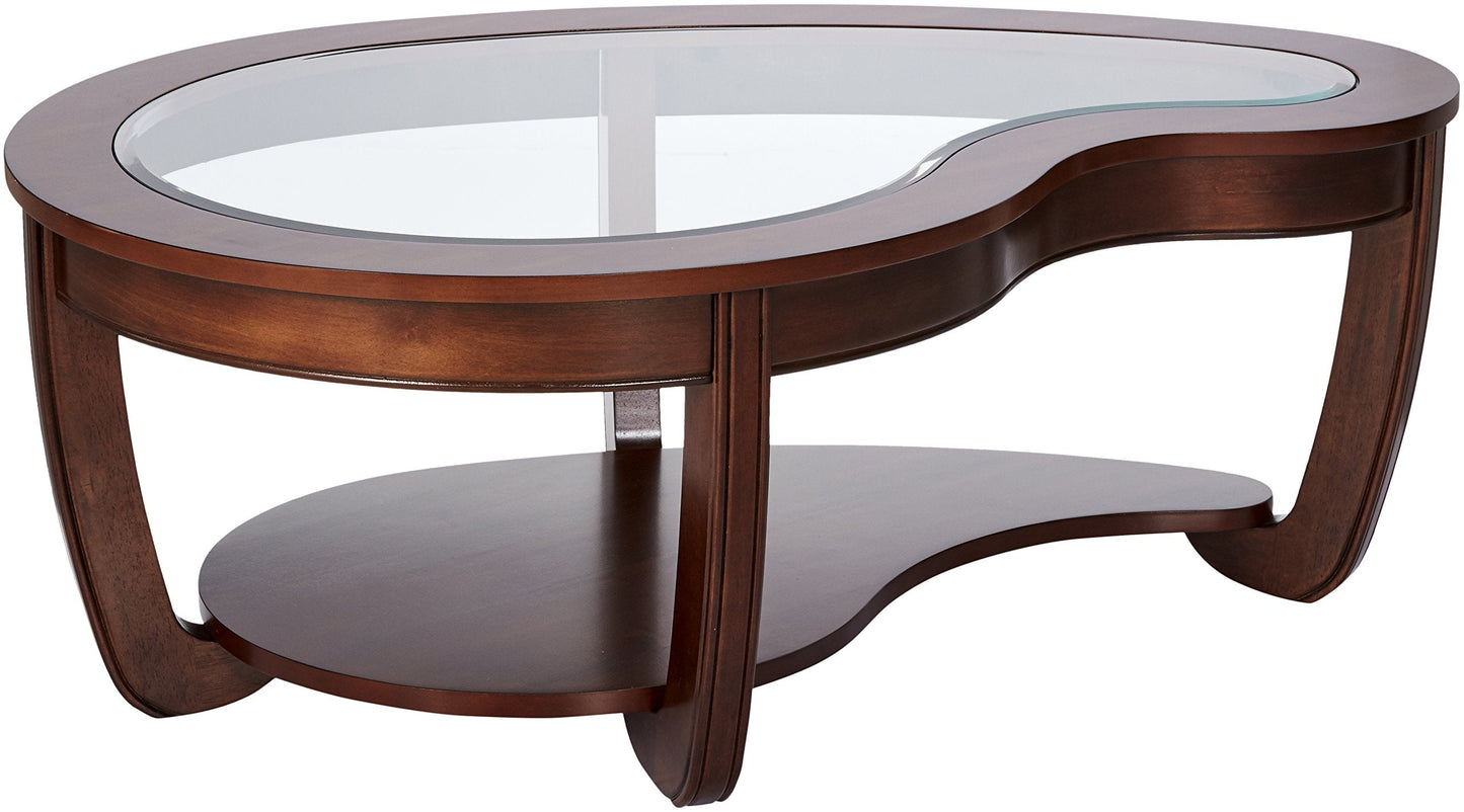 24/7 Shop at Home Paresh 1-Shelf Wood Coffee Table, Brown