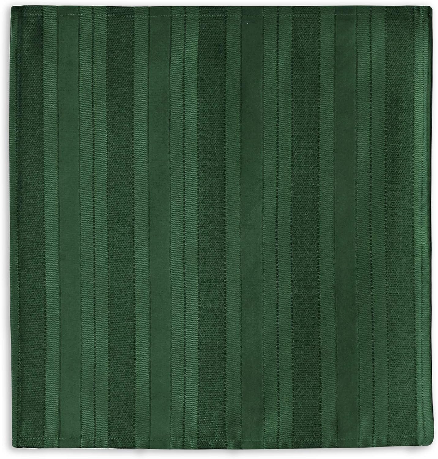 Newbridge Satin Stripe No-Iron Tablecloth, Soil Resistant Fabric with Set of 4 Napkins, Hunter Green