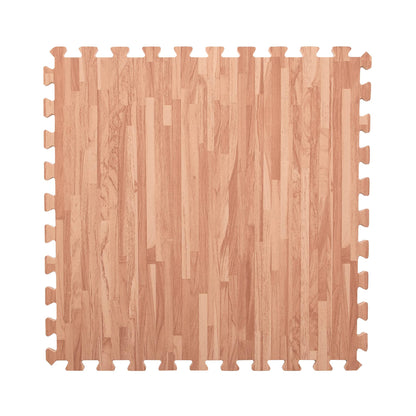 IncStores Premium Soft Wood Print Foam Flooring Tiles | Interlocking Foam Tiles for Home, Gym, Training and Yoga | 3/8" - Textured Maple, 144 Square Feet