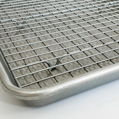 USA Pan Extra Large Baking Sheet Pan Set with Nonstick Cooling Rack - XL Metal Bakeware