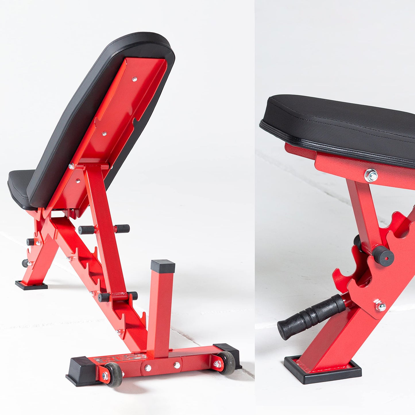 REP AB-3100 Adjustable Bench | Red Weight Bench for Home Gym | Foldable FID Design | Flat Incline Decline Strength Training Equipment | Compact Workout Chair