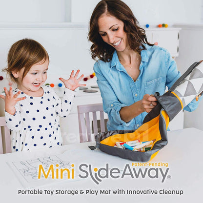 Creative QT On-The-Go Mini Storage Bag and Table Top Play Mat, Buffalo Check Print, Toy Organizer for Kids and Toddlers