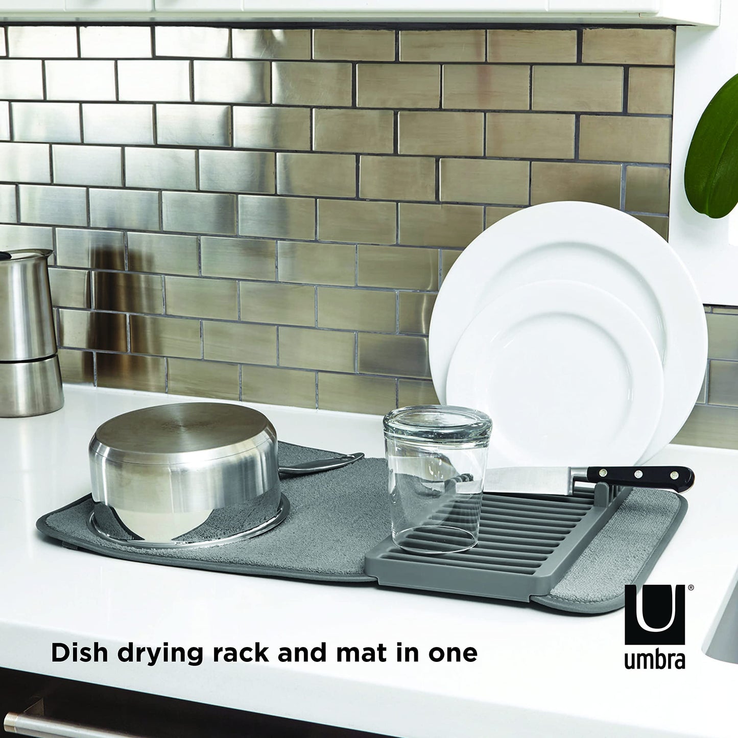 Umbra 1004301-149 Udry Drying Mat Mini Charcoal