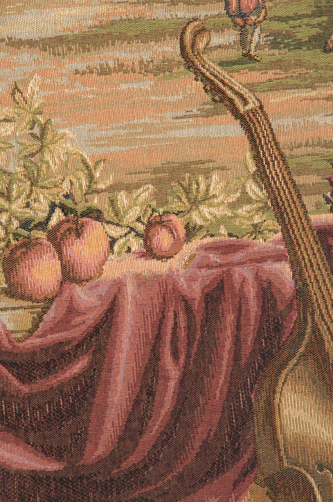 Charlotte Home Furnishings Inc. Verdure Au Chateau I French Tapestry Wall Hanging 58 X 55 Inch Viscose Cotton And Polyester Blend Wall Art Woven In France Perfect For Home Decor And Wall Decor