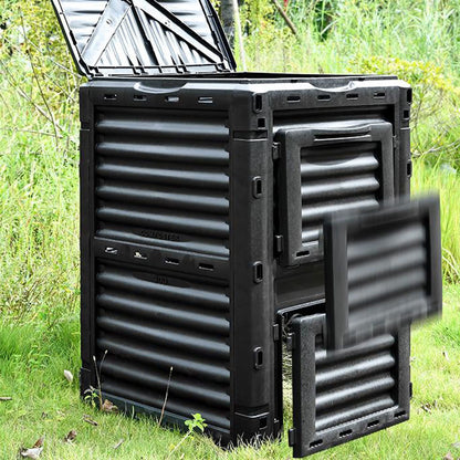 Kitchen Compost Bin, Garden Compost Bin from BPA Free Material -80 Gallon(300 L) Large Compost Bin Aerating Outdoor Compost Box Easy Assembling, Lightweight, Fast Creation of Fertile Soil ,Indoor Comp
