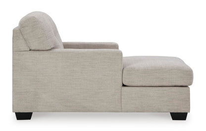 Signature Design by Ashley Mahoney Contemporary Tufted Upholstered Chaise, Beige